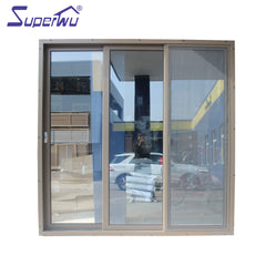 Hotel project Double tempered glass aluminum sliding doors on China WDMA