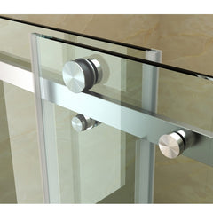 Household simple to install glass stainless steel sliding shower door hardware accessories on China WDMA