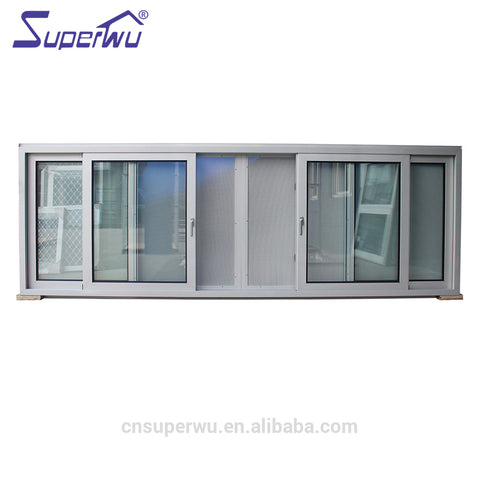 Hurricane resistant small vertical glass commercial sliding window for house on China WDMA