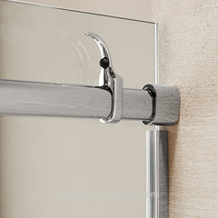 In Brushed Double Panel Curved Sliding Shower Door on China WDMA