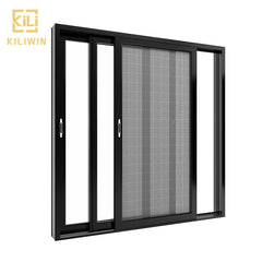In Stock Best prices custom specification 12mm tempered glass door black aluminium mosquito net sliding door for nigeria outdoor on China WDMA