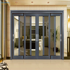 Interior Home Aluminum Exterior Glass Folding Doors Impact Resistance Door Cubicle Sliding Window Screen on China WDMA