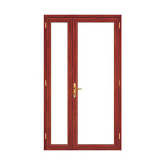 Interior aluminum casement door with double glass customized size on China WDMA