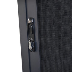 Interior sliding open style top mount black flat track kit 4 panel sliding door with anti-insect on China WDMA