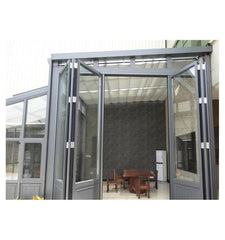 JBD custom aluminium patio doors for sale vertical frameless bi folding glass doors on China WDMA on China WDMA