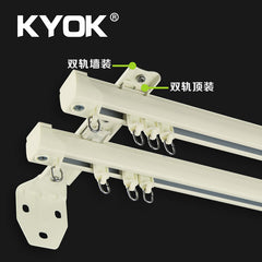 KYOK 2019 aluminum sliding windows,curtain track with pulley system,curtain iron rail on China WDMA