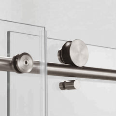 Kinmade Stainless Steel Frameless Glass Sliding Shower doors Bathroom Screen on China WDMA
