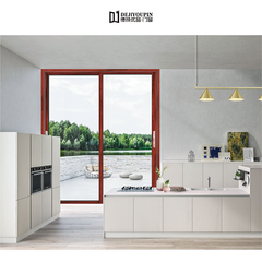 Kitchen 2 Panel D100B folding glass exterior commercial double fire rated residential aluminum sliding door on China WDMA