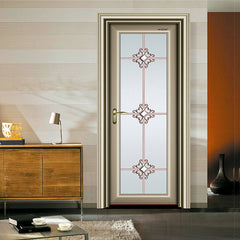 Kitchen swinging door aluminum single swing door design frosted glass door on China WDMA