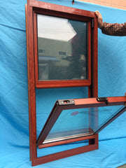 LZ American style aluminum single hung windows aluminum frame tempered glass window on China WDMA