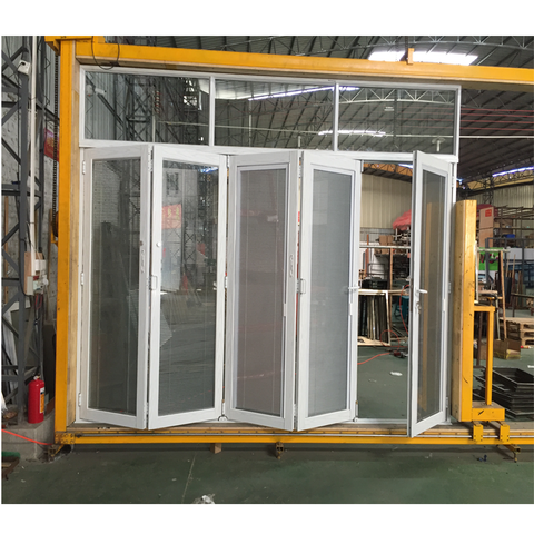 Laminated glass waterproof folding door philippines with blinds inside on China WDMA