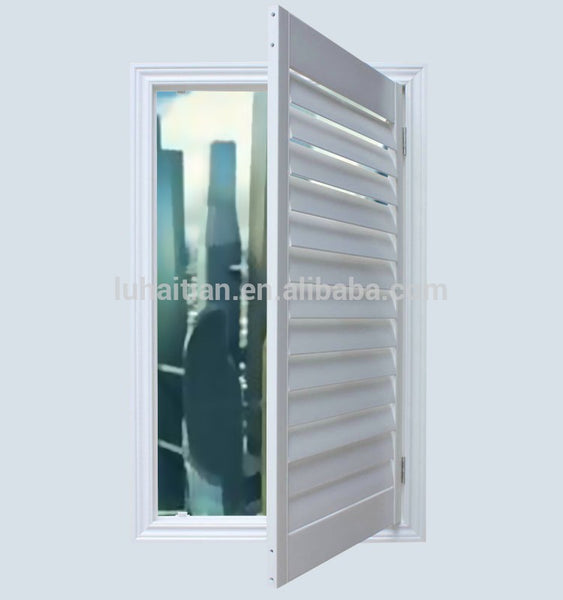 Latest window design for house UPVC window blind /glass shutter window with fixed and casement on China WDMA