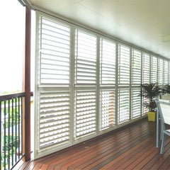 Living room wooden pvc window security plantation shutter on China WDMA