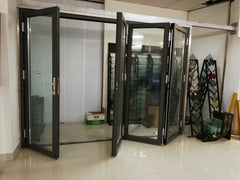 Low E coated Bifold Door /Aluminum Folding Glass Door outdoor folding door on China WDMA