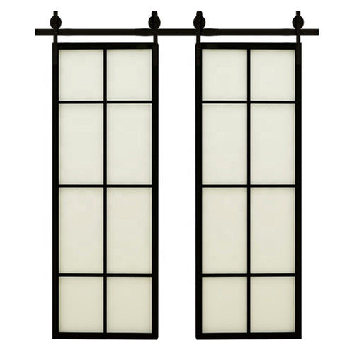 Low Price Half Panel Glass double sliding door bathroom pocket cavity sliders double sliding door on China WDMA