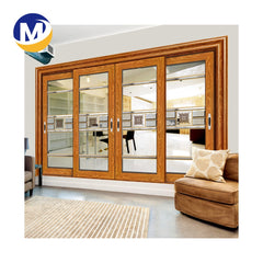 Low cost family house design aluminum profile slide style glass doors patio door on China WDMA