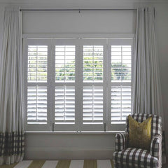 Low cost of decorative wooden shutters plantation shutters patio door on China WDMA