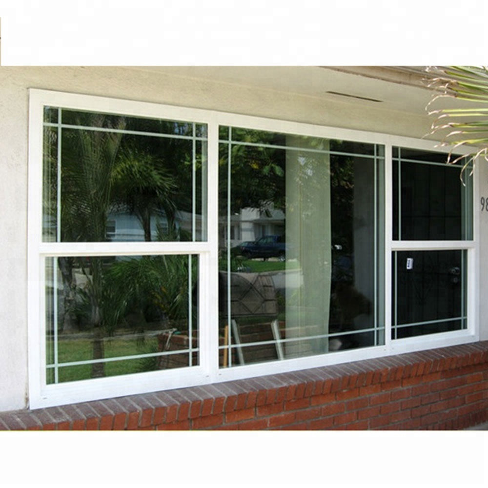 Low price pvc sliding windows/UPVC sliding windows with grill design/w ...
