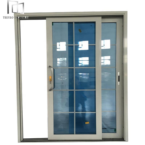 Lower track interior french glass sliding doors on China WDMA