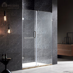 Luxurious and good quality frameless sliding glass bathroom shower door on China WDMA