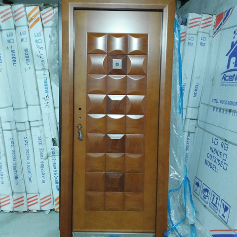 Luxury China Solid Steel Wood Armored Aluminium Door on China WDMA