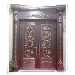 Luxury double entry doors used exterior french doors for sale Imitated copper security door on China WDMA