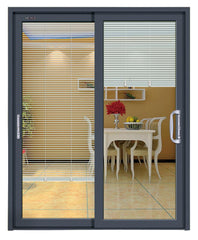 Luxury house gate frosted glass interior aluminium french doors on China WDMA