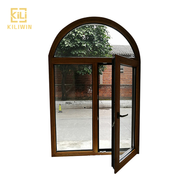 Made in foshan french aluminium arch casement window tinted double glaze latest wooden window frames designs for kerala on China WDMA