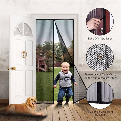 Magnetic Curtain Door Screen Curtain Hands-free Mosquito Net Curtains For Kitchen Door Screens on China WDMA