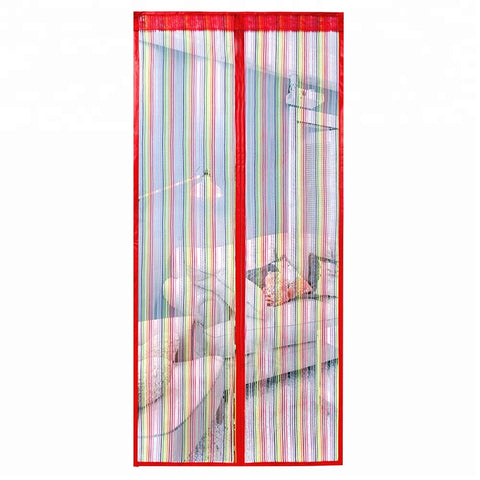 Magnetic door insect screen curtain pleated mesh folding screen door on China WDMA