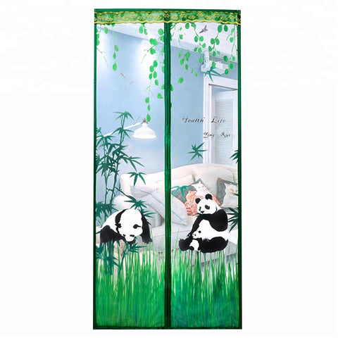 Magnetic door insect screen curtain pleated mesh folding screen door on China WDMA