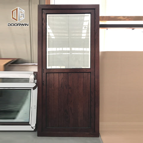 Manufactory direct jalousie doors for sale installing louvered images of wooden with glass on China WDMA