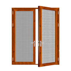 Marine brown aluminum profile watertight security screen aluminium mosquito net door on China WDMA