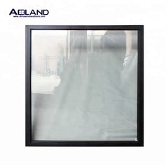 Matt black double glazing fixed window energy saving Australian standard windows and doors on China WDMA