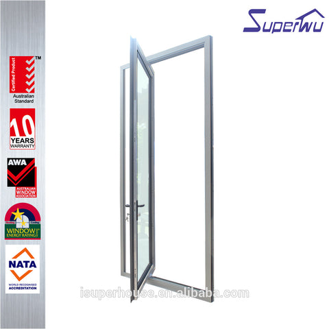 Miami-Dade County Approved aluminum glass french pivot doors exterior on China WDMA