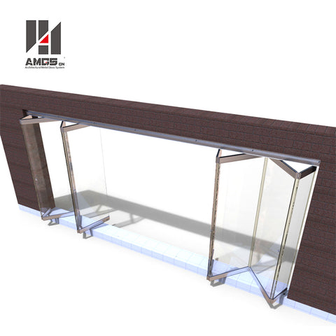 Modern Interior Or Exterior s Bi Design Gate, Save Space Partition Frosted Frameless Tempered Glass Slid Ing Folding Door on China WDMA