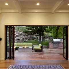 Modern design High quality aluminum folding glass patio door with good price on China WDMA
