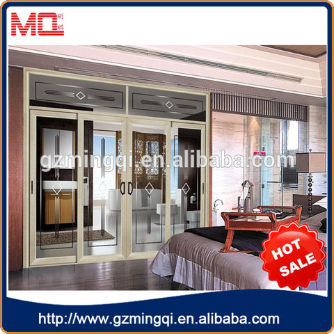 Modern design interior aluminum double pane sliding glass doors on China WDMA