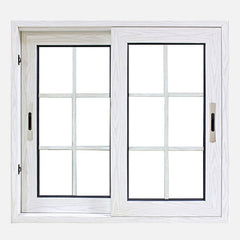 Modern designs wooden finish slim frame hollow glass aluminium sliding window with inside grill for kenya on China WDMA