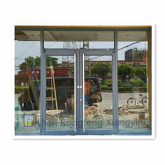 Modern style exterior double swing aluminum frame casement doors swing door on China WDMA