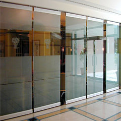Movable glass partition folding glazed wall aluminum frameless sliding glass doors on China WDMA