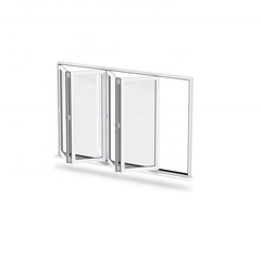 Multi-point locking systems double glazed australia design aluminum folding Bi-Fold window on China WDMA