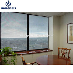 Muropen new design aluminium double glazed sliding windows for office decorating inside blinds for option on China WDMA