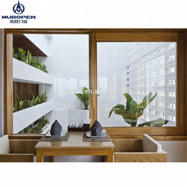 Muropen new design aluminium double glazed sliding windows for office decorating inside blinds for option on China WDMA