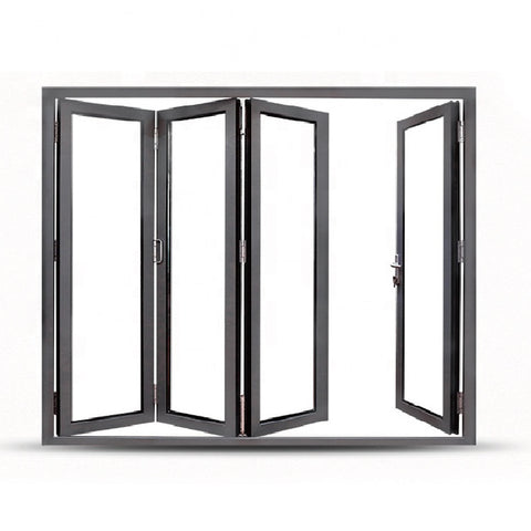 New Design Smoothly Tempered Glass Interior Stacking Sliding Folding Doors Door Aluminum Bifold Door on China WDMA