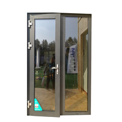 New design factory price patio single panel aluminium casement hinged glass door on China WDMA
