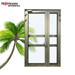 New design patio Unequal single panel aluminium hinged casement glass doors on China WDMA