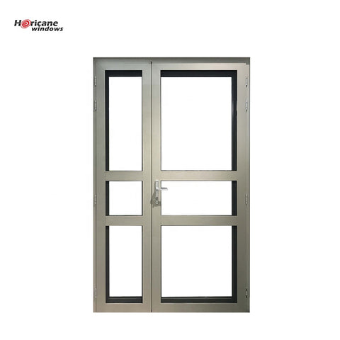 New design patio Unequal single panel aluminium hinged casement glass doors on China WDMA