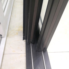 New fashion black color aluminum sliding doors thin frame on China WDMA