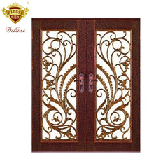New low maintenance wrought iron exterior french style doors HL-J07 on China WDMA